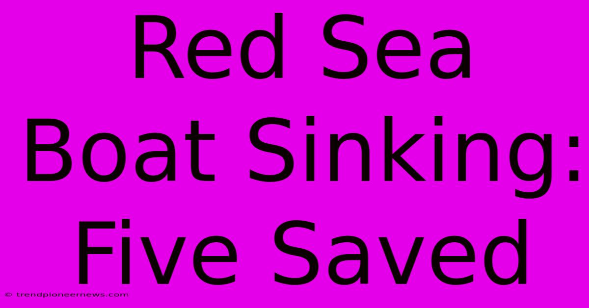 Red Sea Boat Sinking: Five Saved